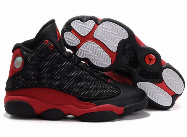 air jordan 13 (XIII) retro shoes men-black/varsity red - Click Image to Close